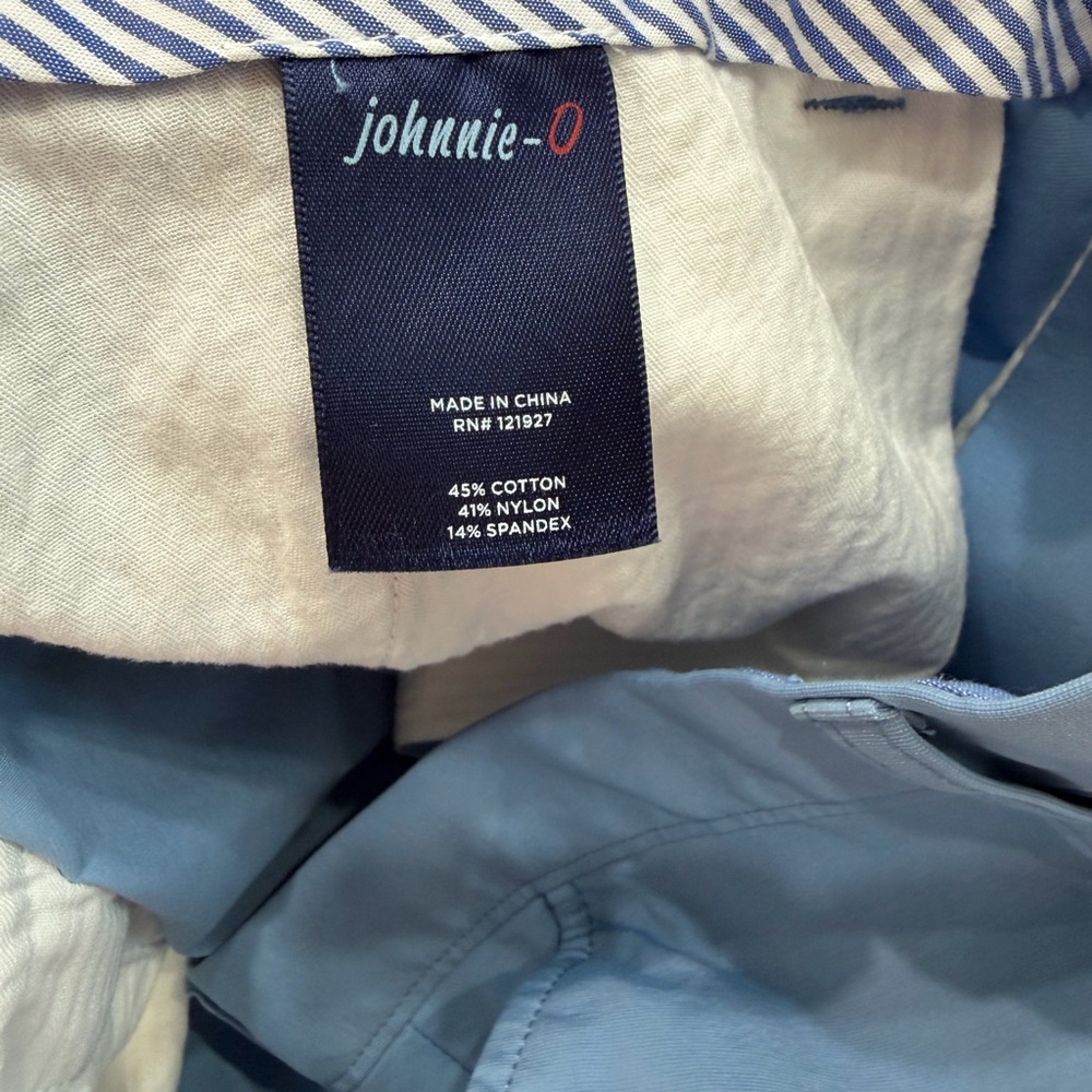 johnnie-O Jupiter Flat Front Stretch Shorts -Blue Horizon - Size 34 - Picture 6 of 6